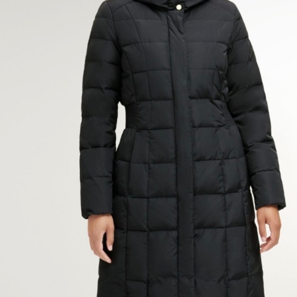 Cole Haan Medium Puffer Long Coat NAVY *and* BLACK Size M - Picture 5 of 7